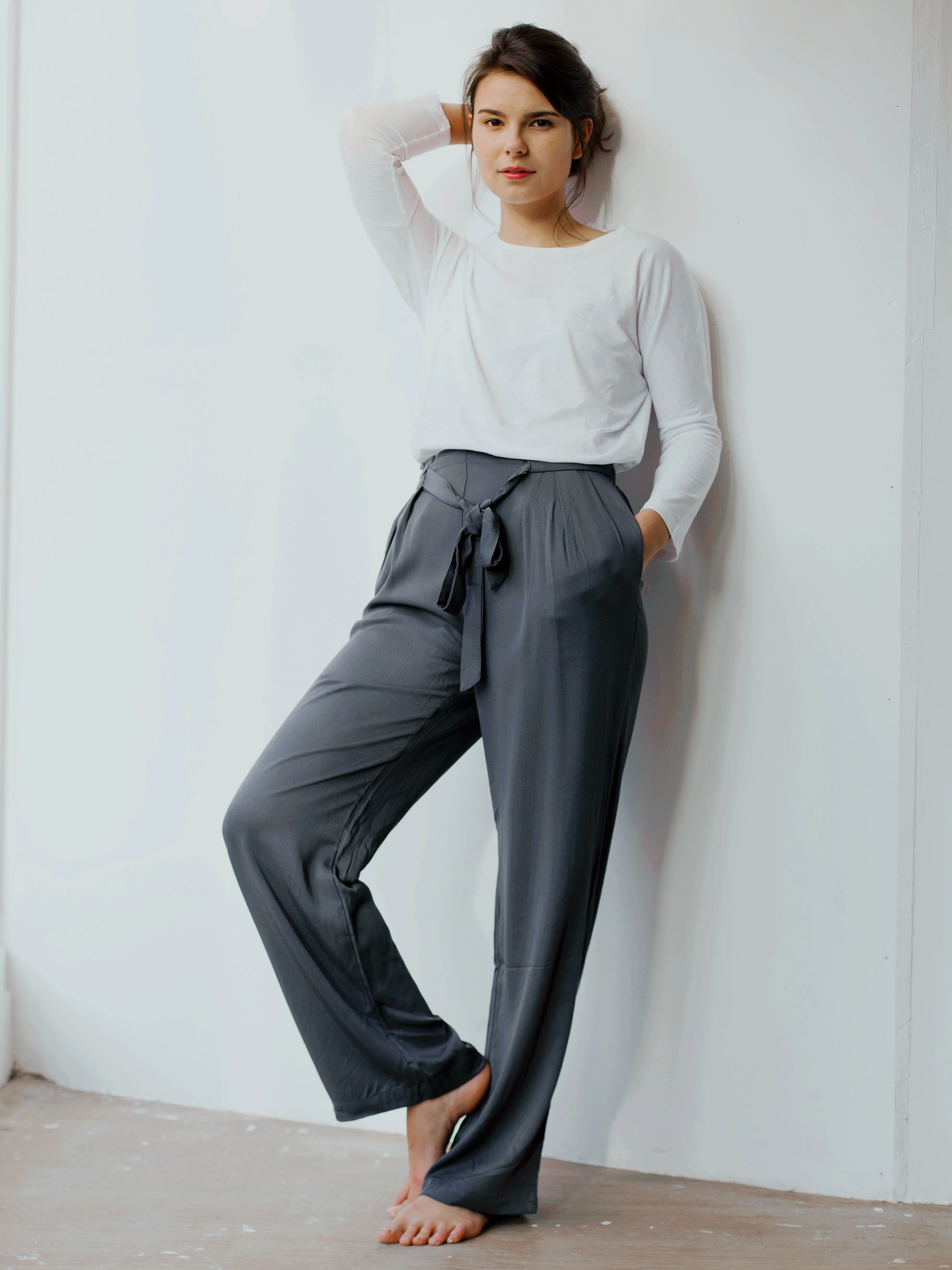 Grey Bamboo Culottes