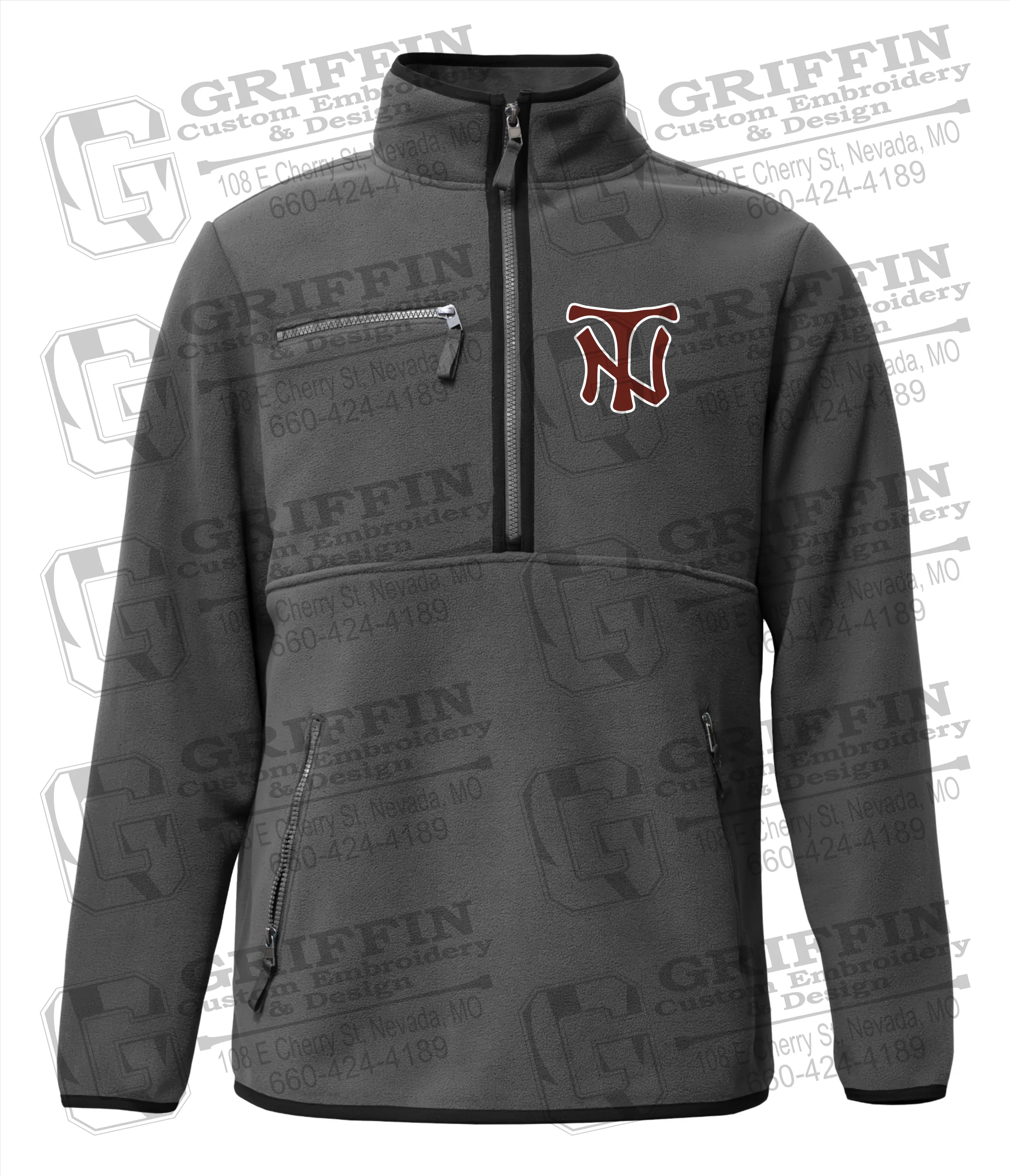 Half-Zip Fleece Pullover - Nevada Tigers NT Logo