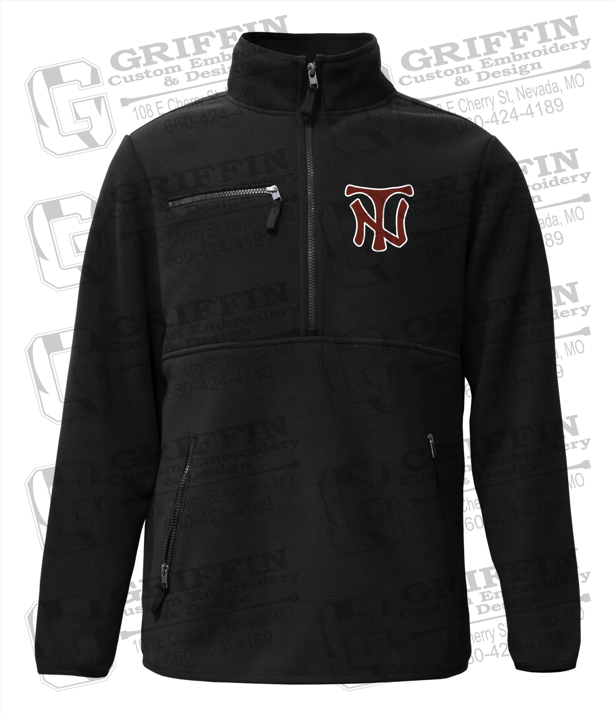 Half-Zip Fleece Pullover - Nevada Tigers NT Logo