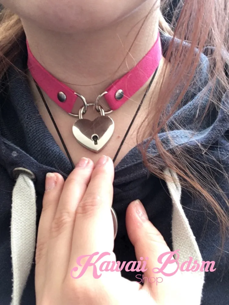 Heart Padlock Day collar