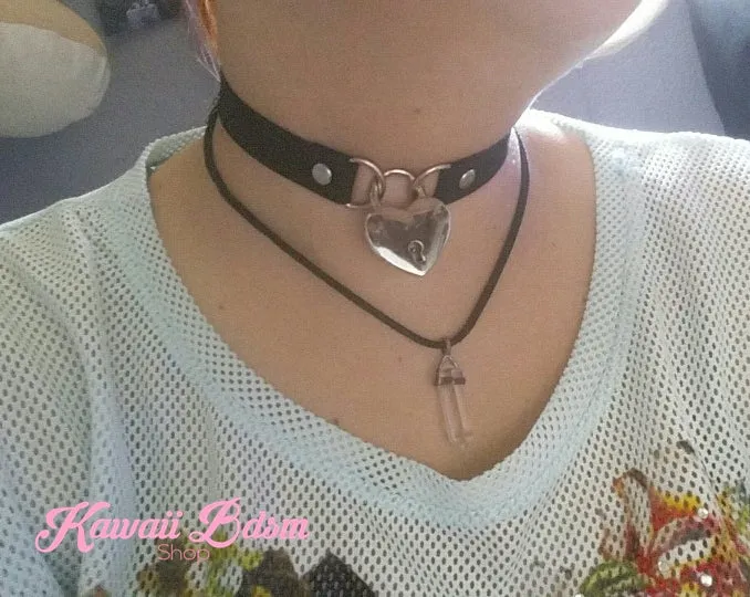 Heart Padlock Day collar