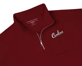 Holderness & Bourne Gamecock 1/4 Zip Pullover: Garnet with Script