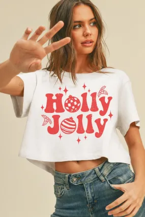 Holly Jolly Cropped Tee