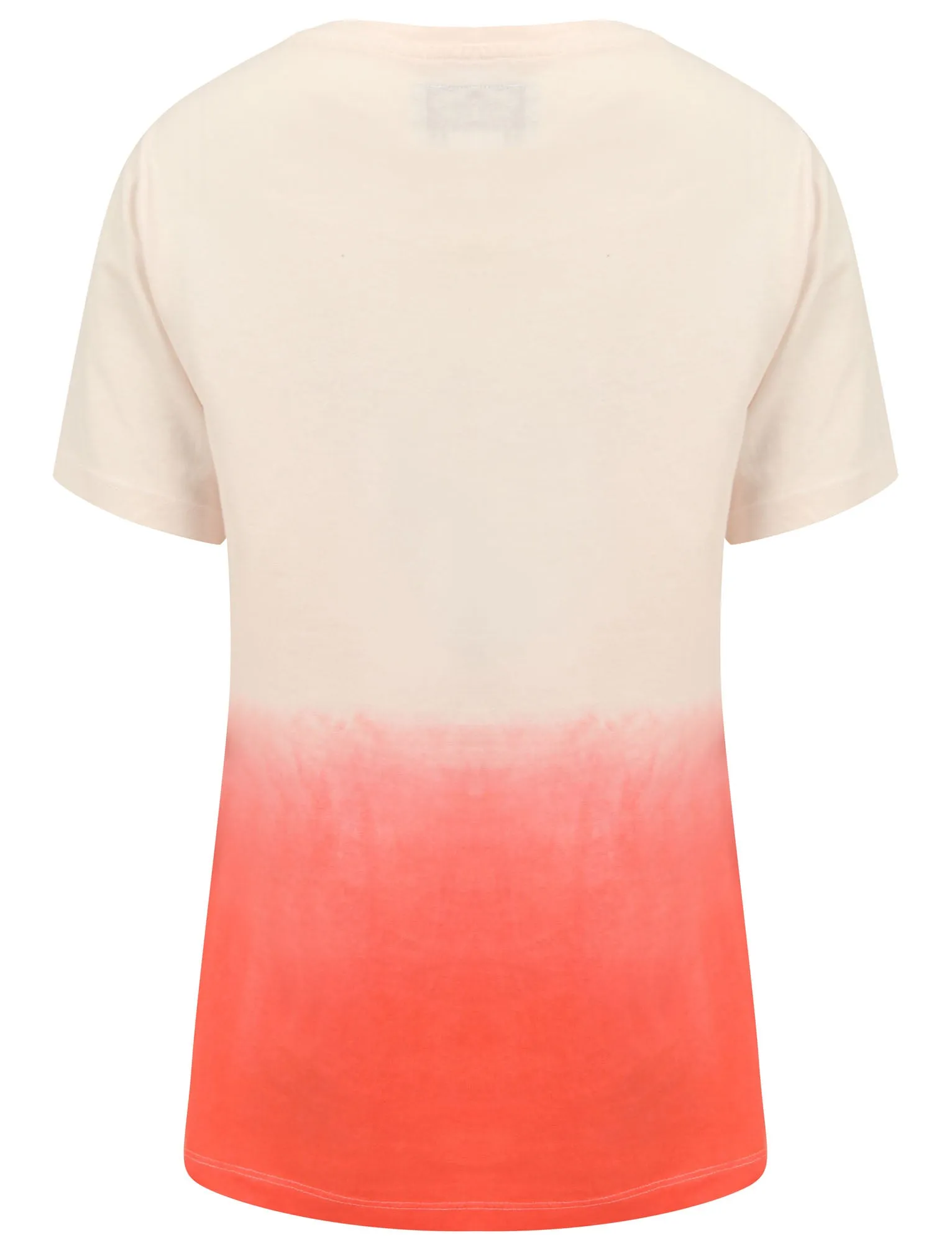 Inca Rose Gold Foil Motif Dip Dye Cotton Jersey T-Shirt in Bright White - Tokyo Laundry