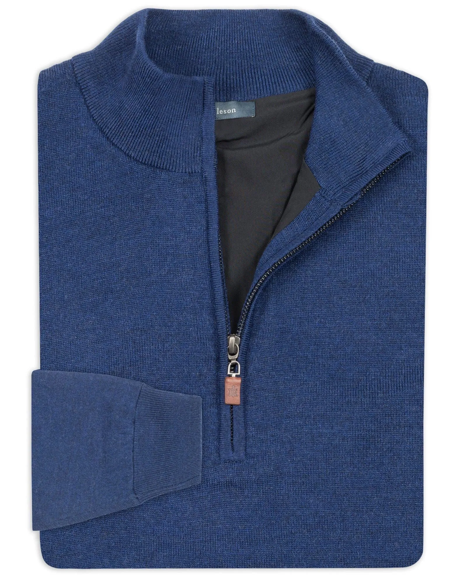 Italian Merino Lined Quarter-Zip Pullover