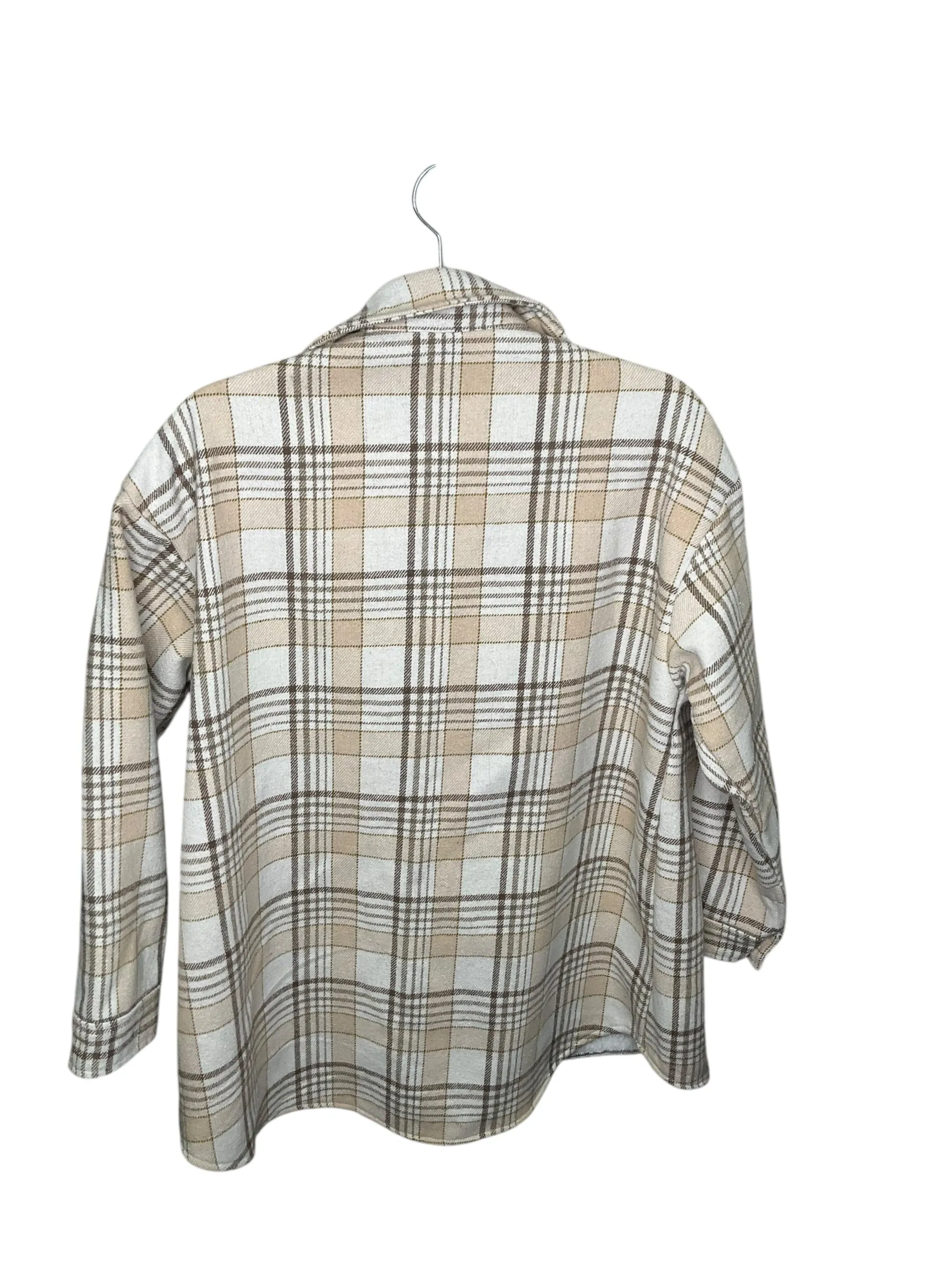 Jacket Fleece By Cmc In Plaid Pattern, Size: L