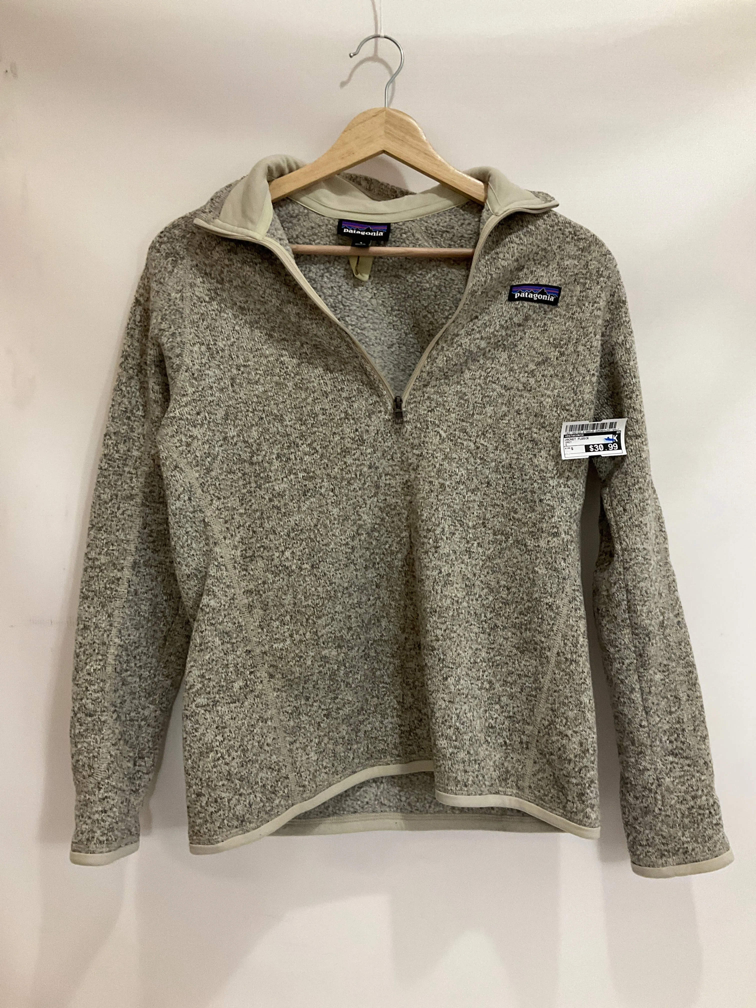 Jacket Fleece By Patagonia In Grey, Size: S