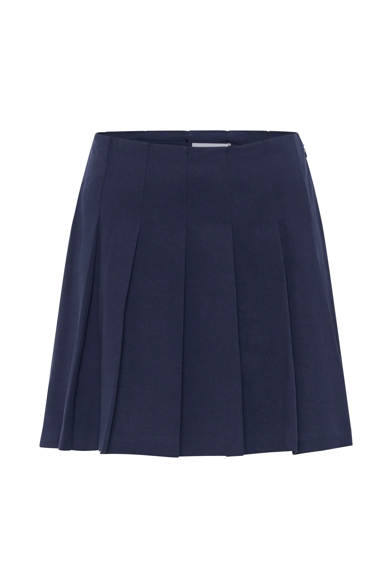 Julianna Cotton Pleated Mini Skirt - Navy