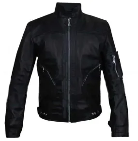 Justin Bieber Black Genuine Leather Believe Concert Jacket