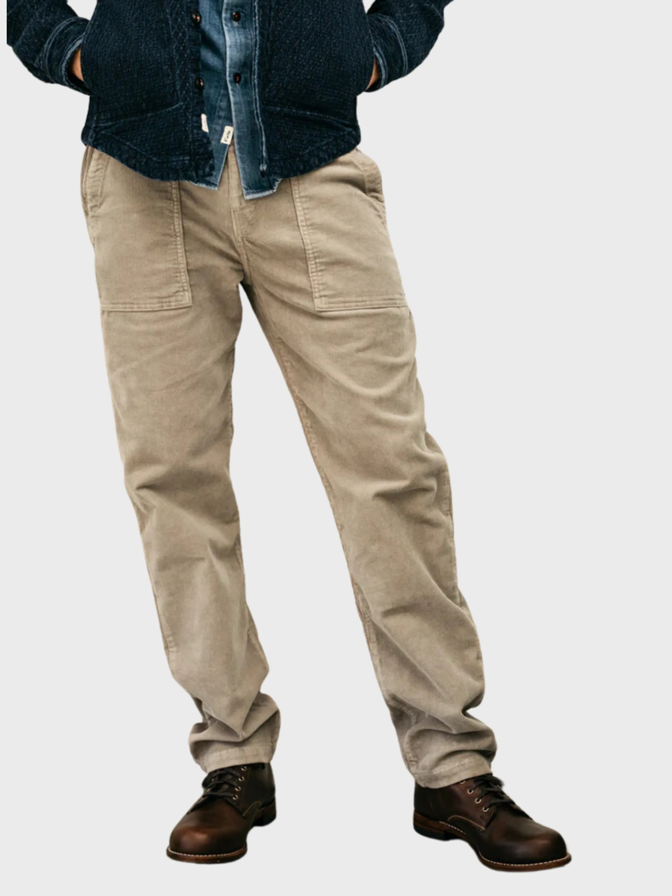 Kato Pants The Fatigue 16W Corduroy Light Gray