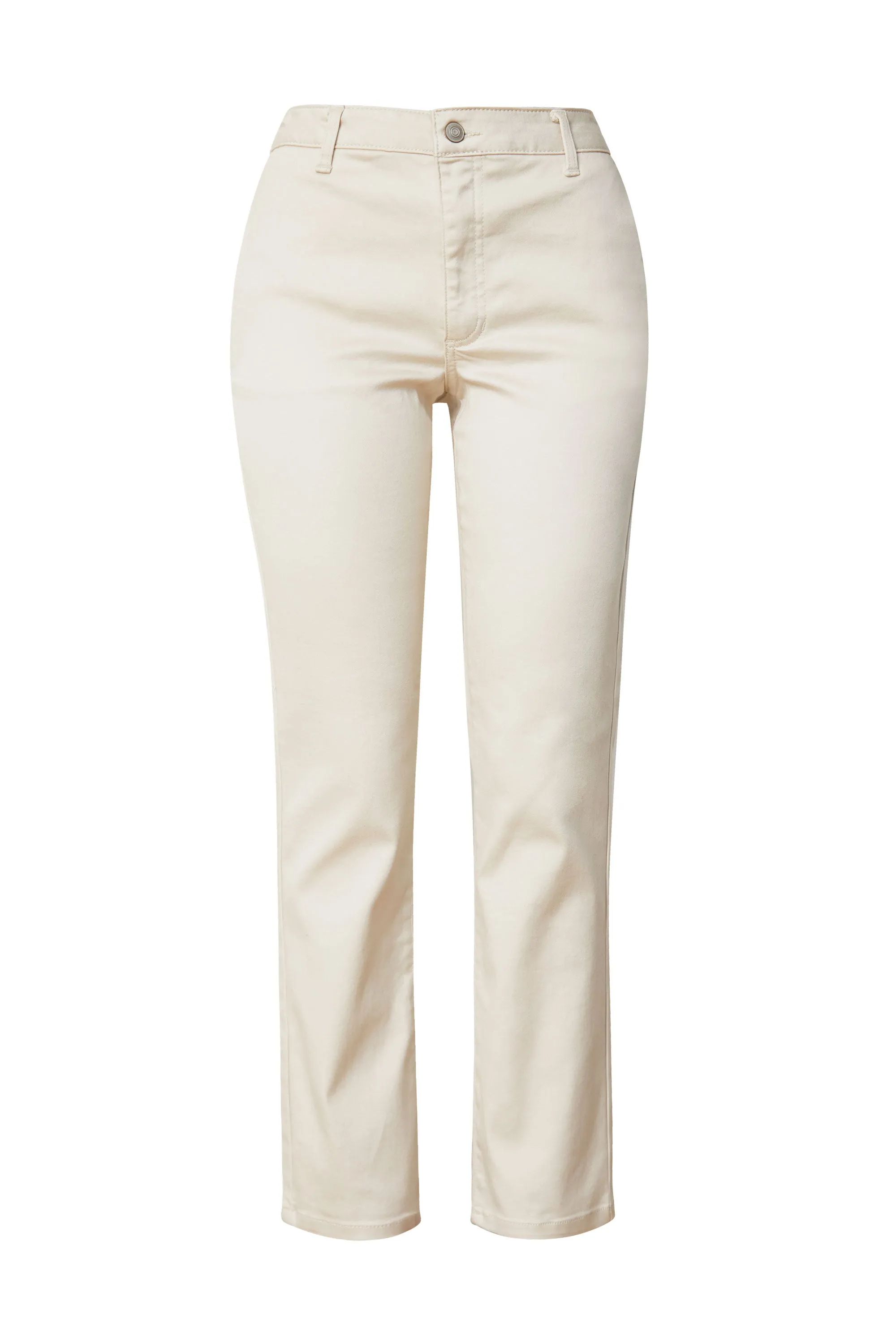 Kit Beige Straight Fit Twill Pants