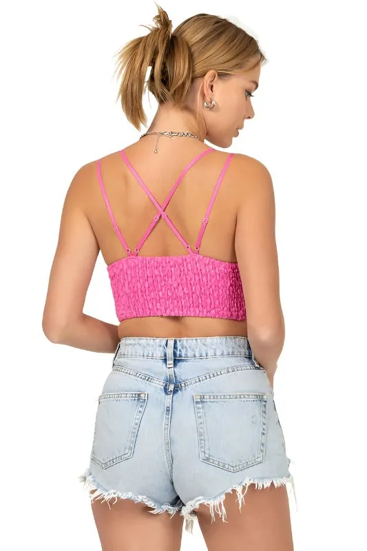 Lean On Me Lace Cropped Cami Top