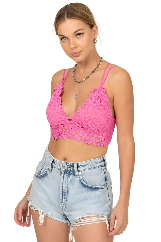 Lean On Me Lace Cropped Cami Top