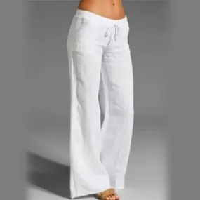 Linen Palazzo Trousers - Comfortable & Chic Wide Leg Pants