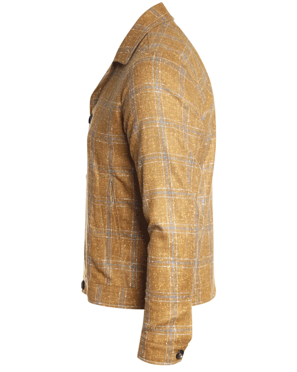 Marigold and Grey Plaid Chore Jacket