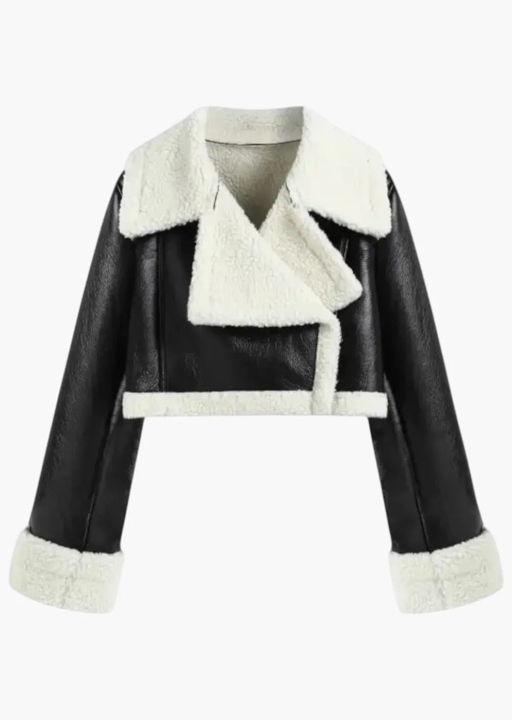 Melva Eco-Leather Cropped Jacket