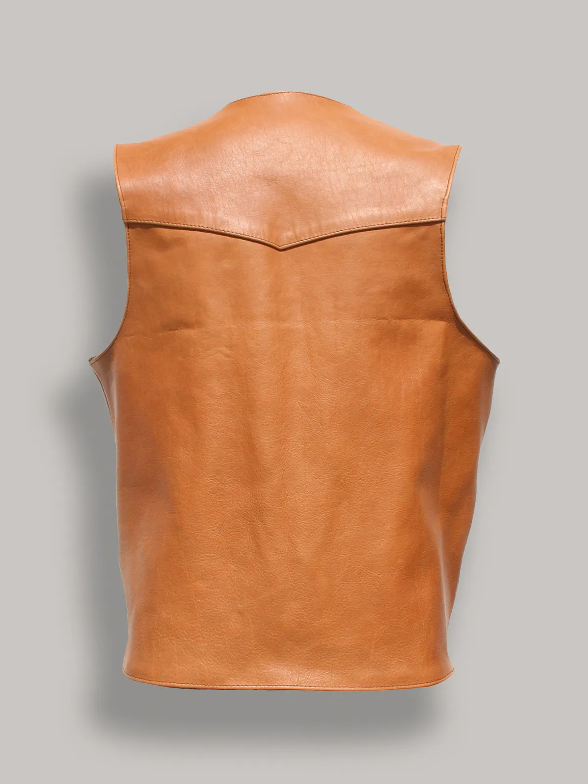 Men Western Style Brown Vest