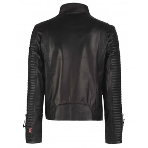 Men's Biker Leather Jacket - Fashion Rider Black Leather Jacket