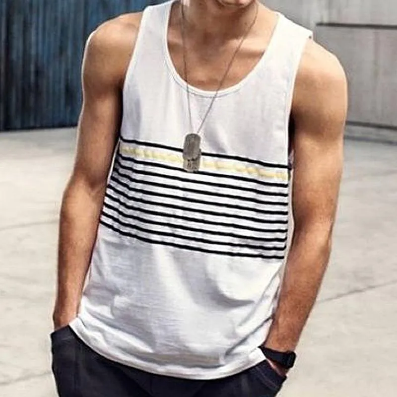 Men's Casual Sports Loose Sleeveless T-shirt