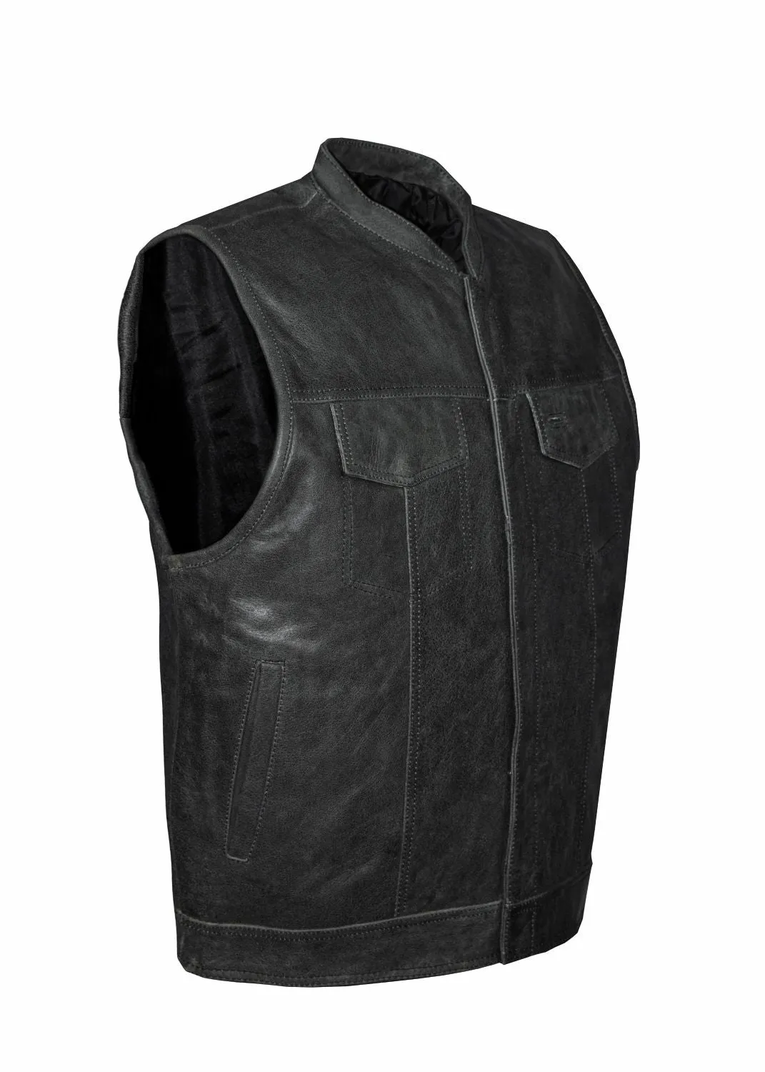 Men's Gray Motorcycle Club Vest