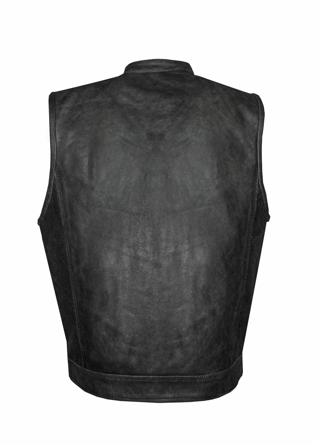 Men's Gray Motorcycle Club Vest