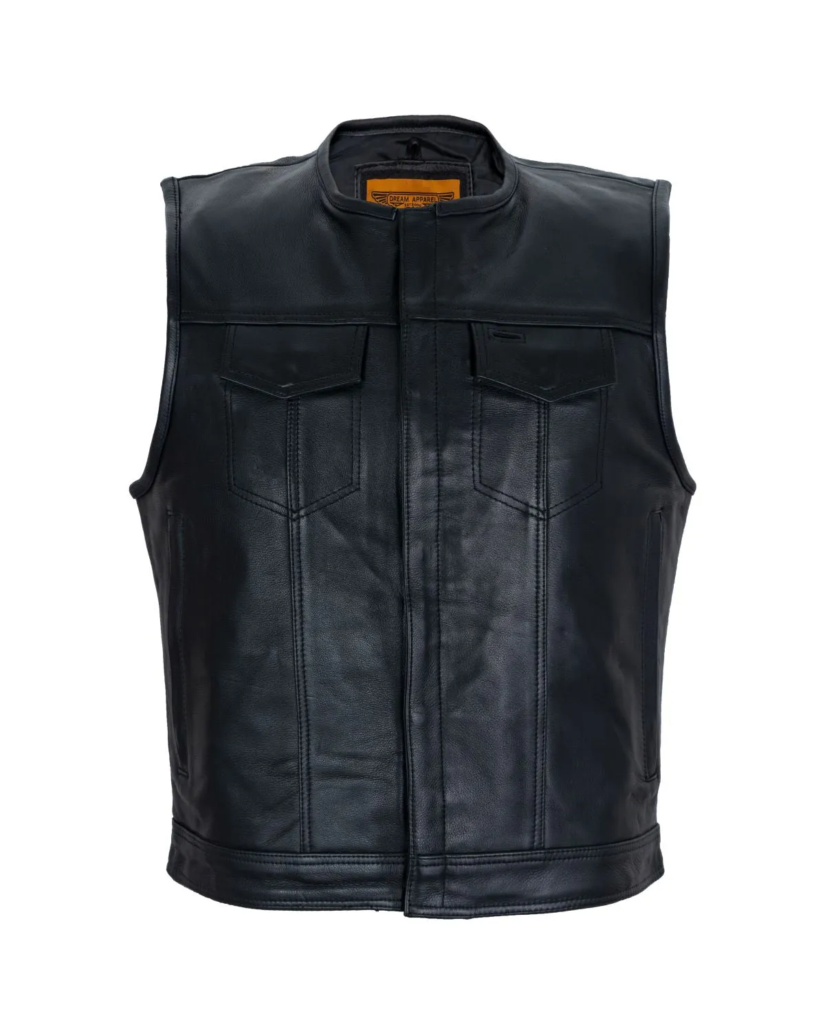 Mens Motorcycle Club Vest With Black Liner