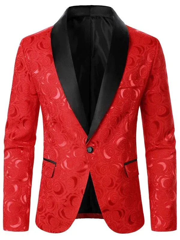 Men's Red & Black Blazer Dinner Jacket