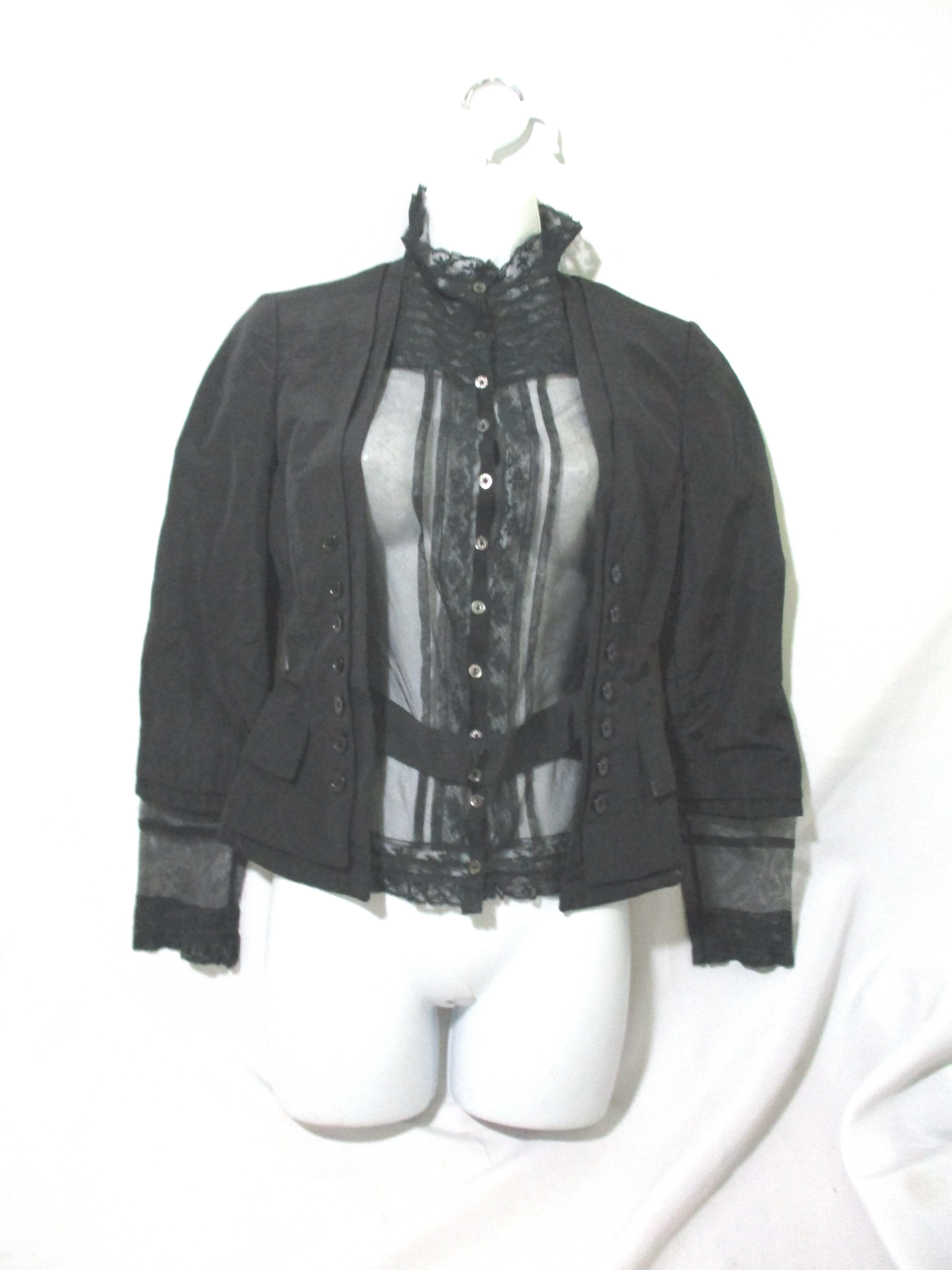 NEW ALEXANDER MCQUEEN Ruffled VICTORIAN Jacket Coat Steampunk