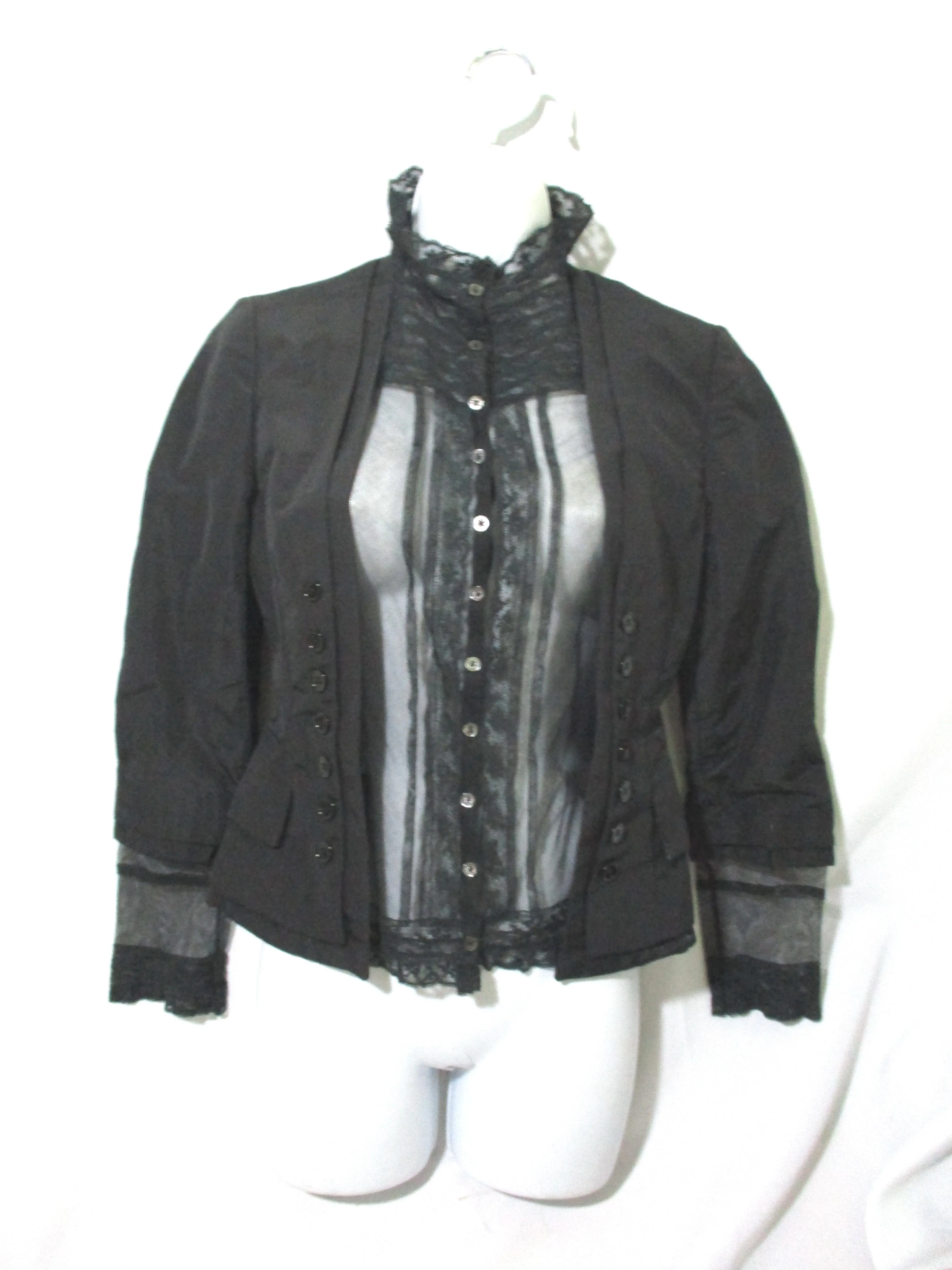 NEW ALEXANDER MCQUEEN Ruffled VICTORIAN Jacket Coat Steampunk