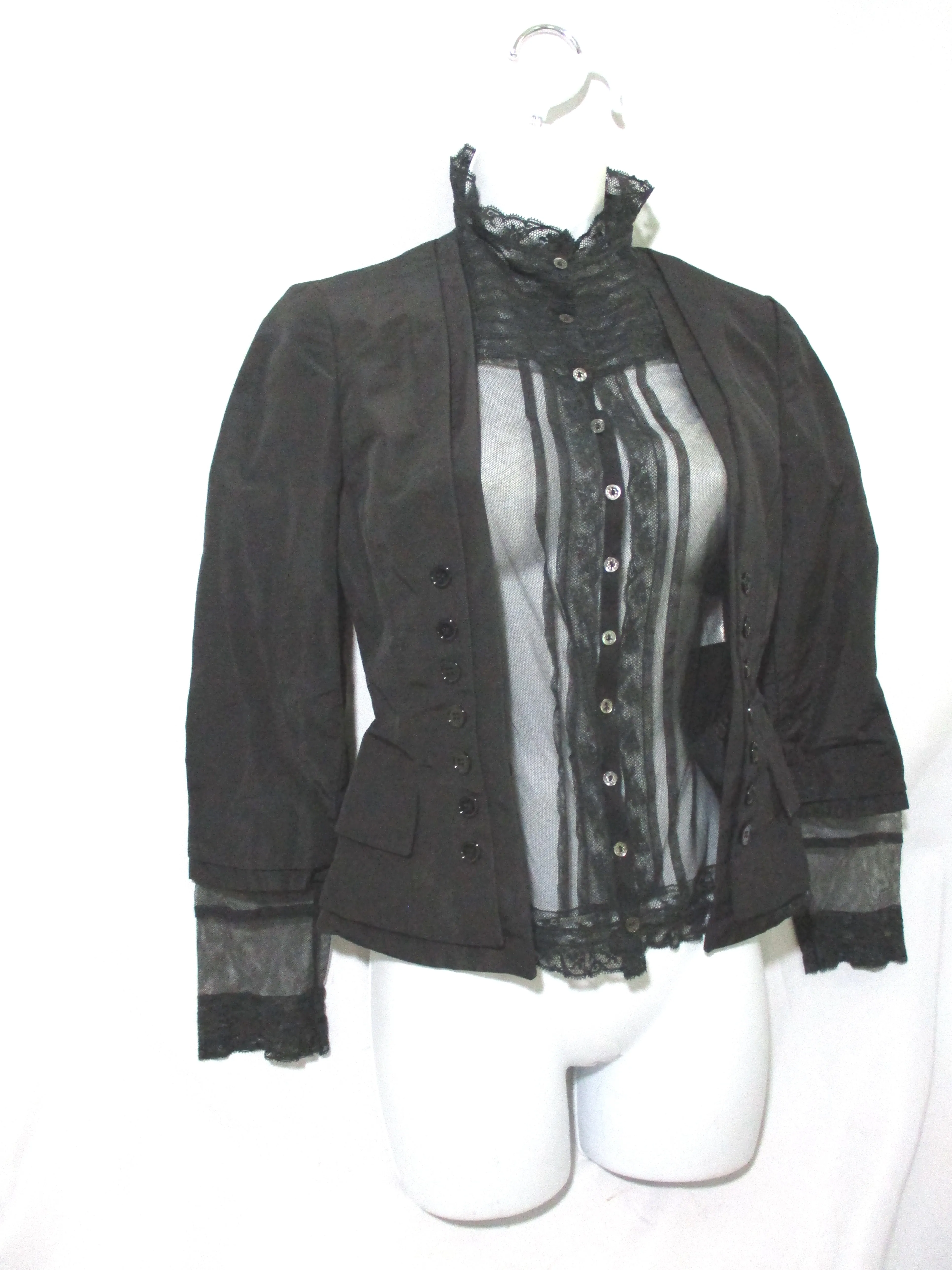 NEW ALEXANDER MCQUEEN Ruffled VICTORIAN Jacket Coat Steampunk