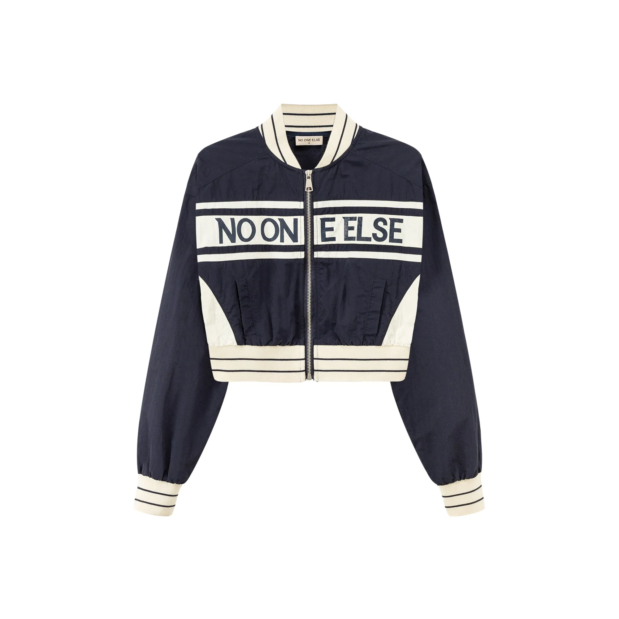 Noe Logo Color Matching Cropped Jacket