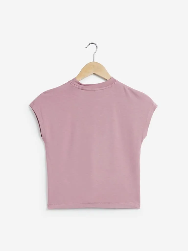 Nuon Pink Adorn Crop-Top