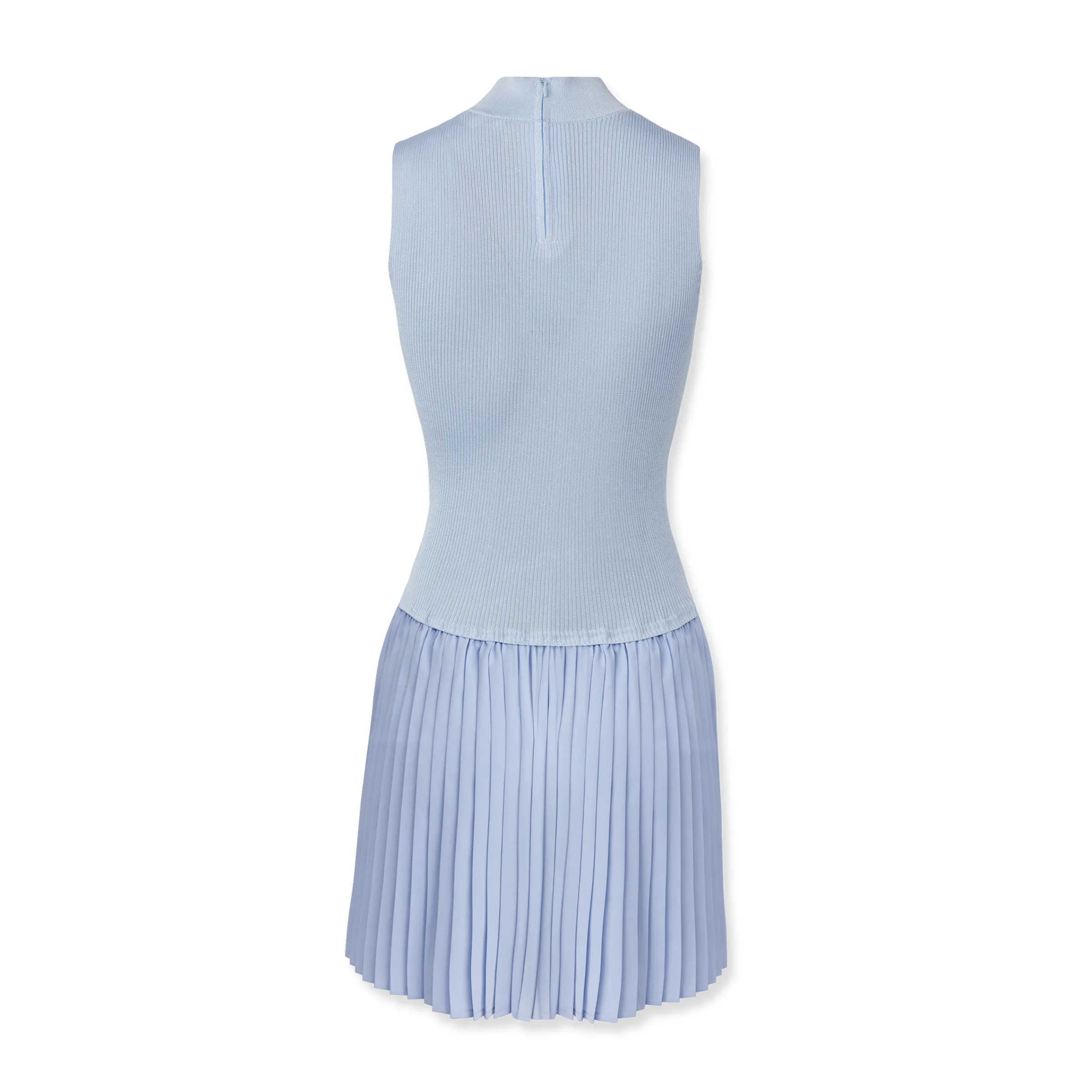 OLIVIA PLEATED MOCKNECK DRESS