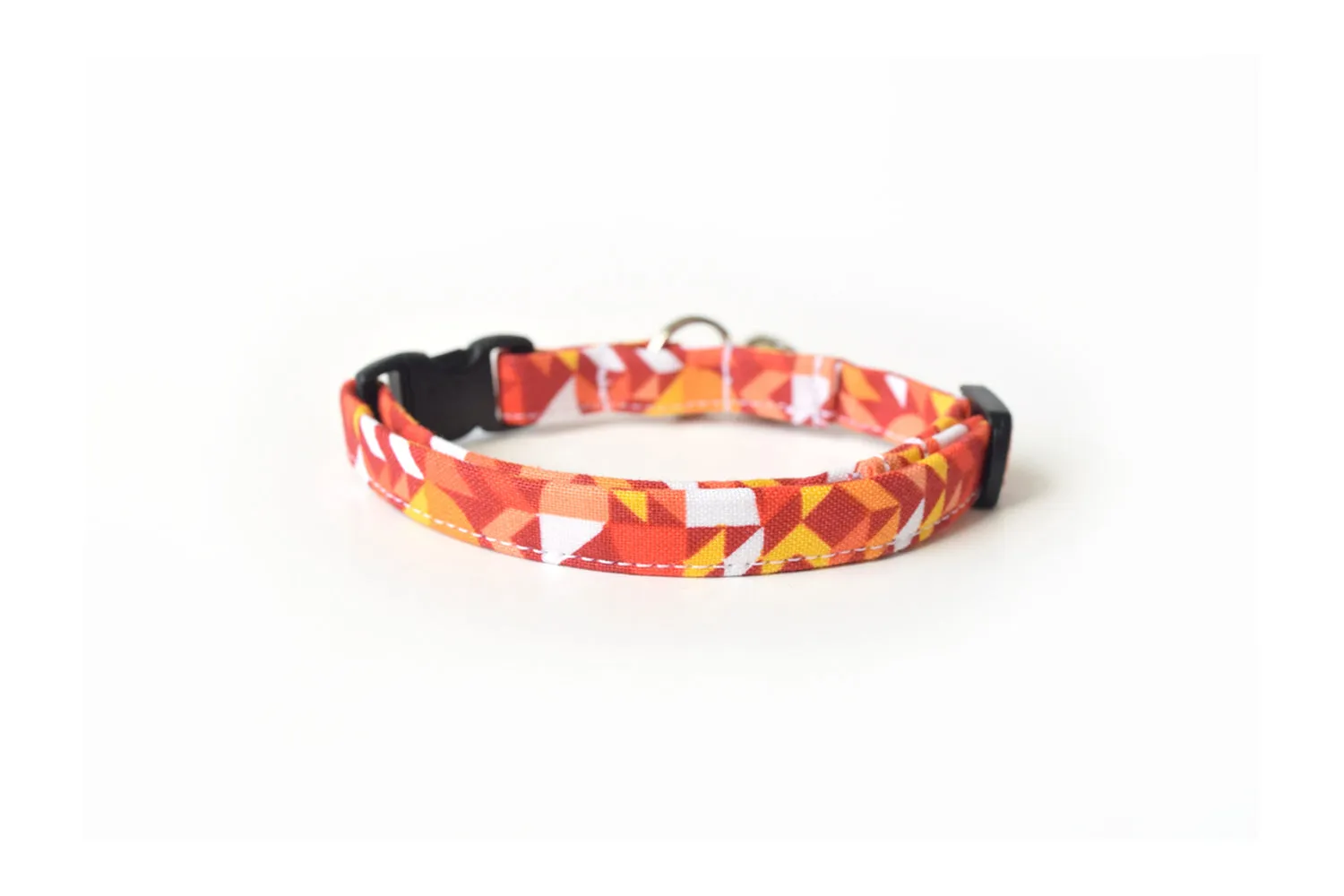 Orange Geometric Shapes Cat Collar