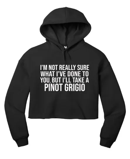 Pinot Grigio - Pump Rules Cropped Hoodie