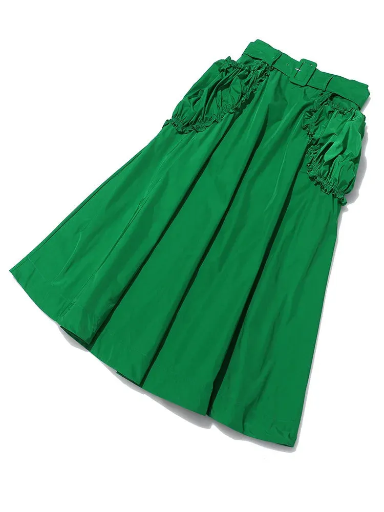 Pocketed- the Ruched Pocket Full Skirt 2 Colors