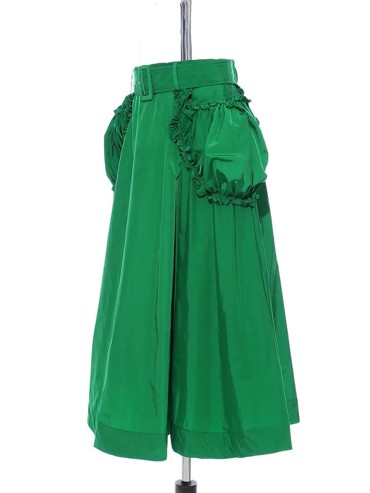 Pocketed- the Ruched Pocket Full Skirt 2 Colors