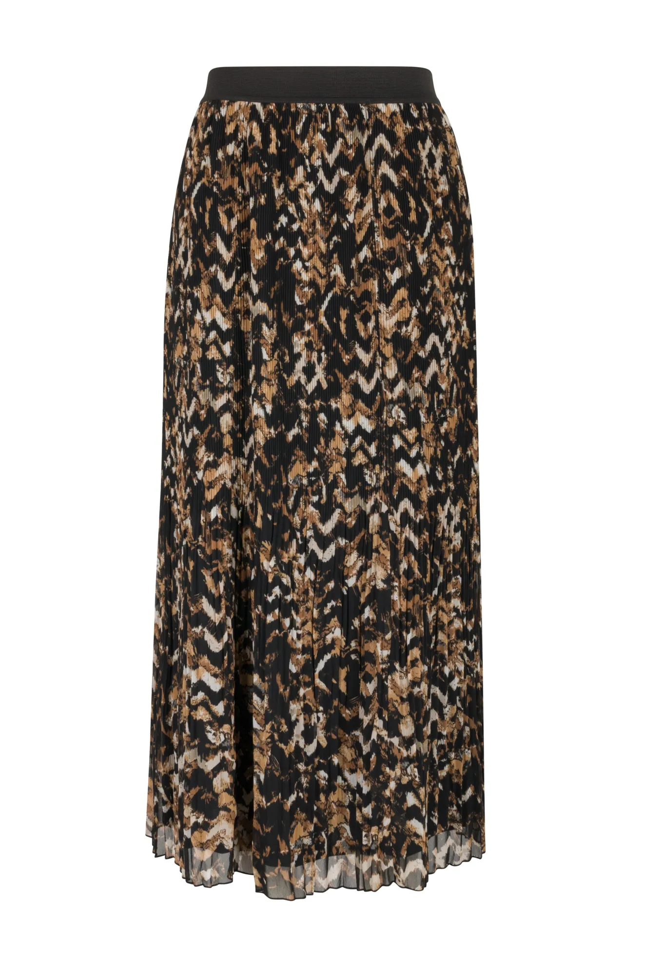 Print & pleated Chiffon Maxi Skirt | ABST ANIMAL | 0102ZR