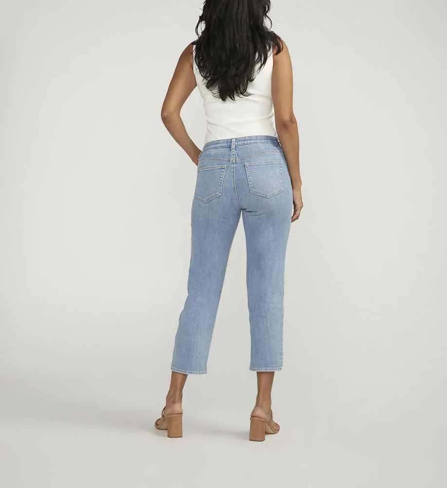 Ruby Straight Crop Jeans in Nassau Blue by Jag Jeans