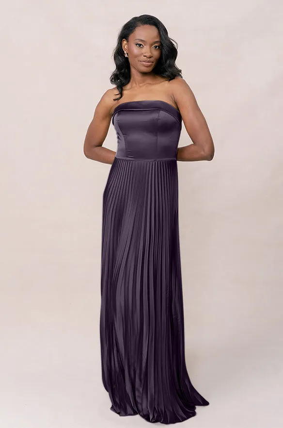 Saylor Satin Pleated Dress | Made To Order