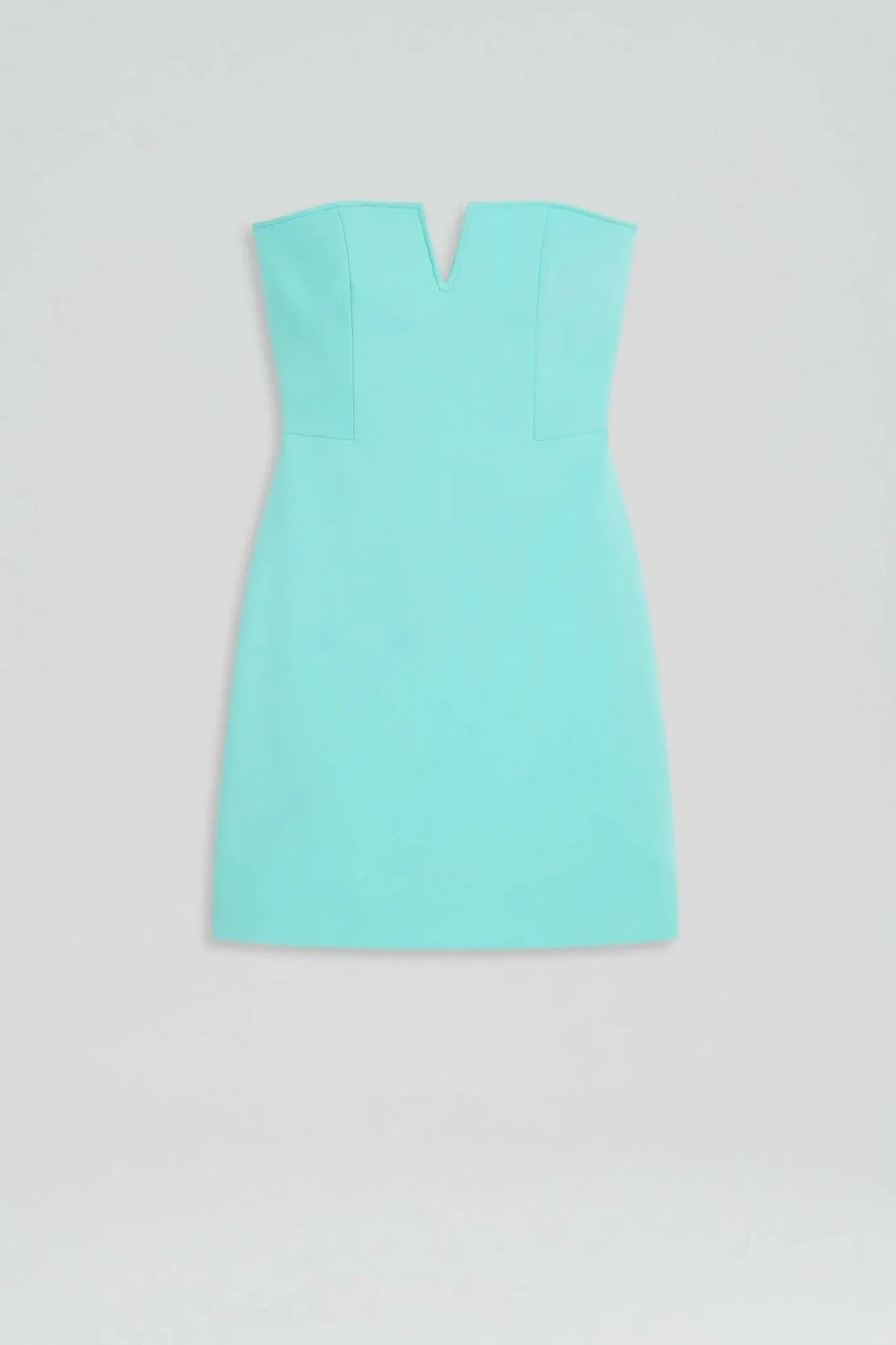 Scanlan Theodore Tailored Bustier Dress and Crop Jacket in Turquoise