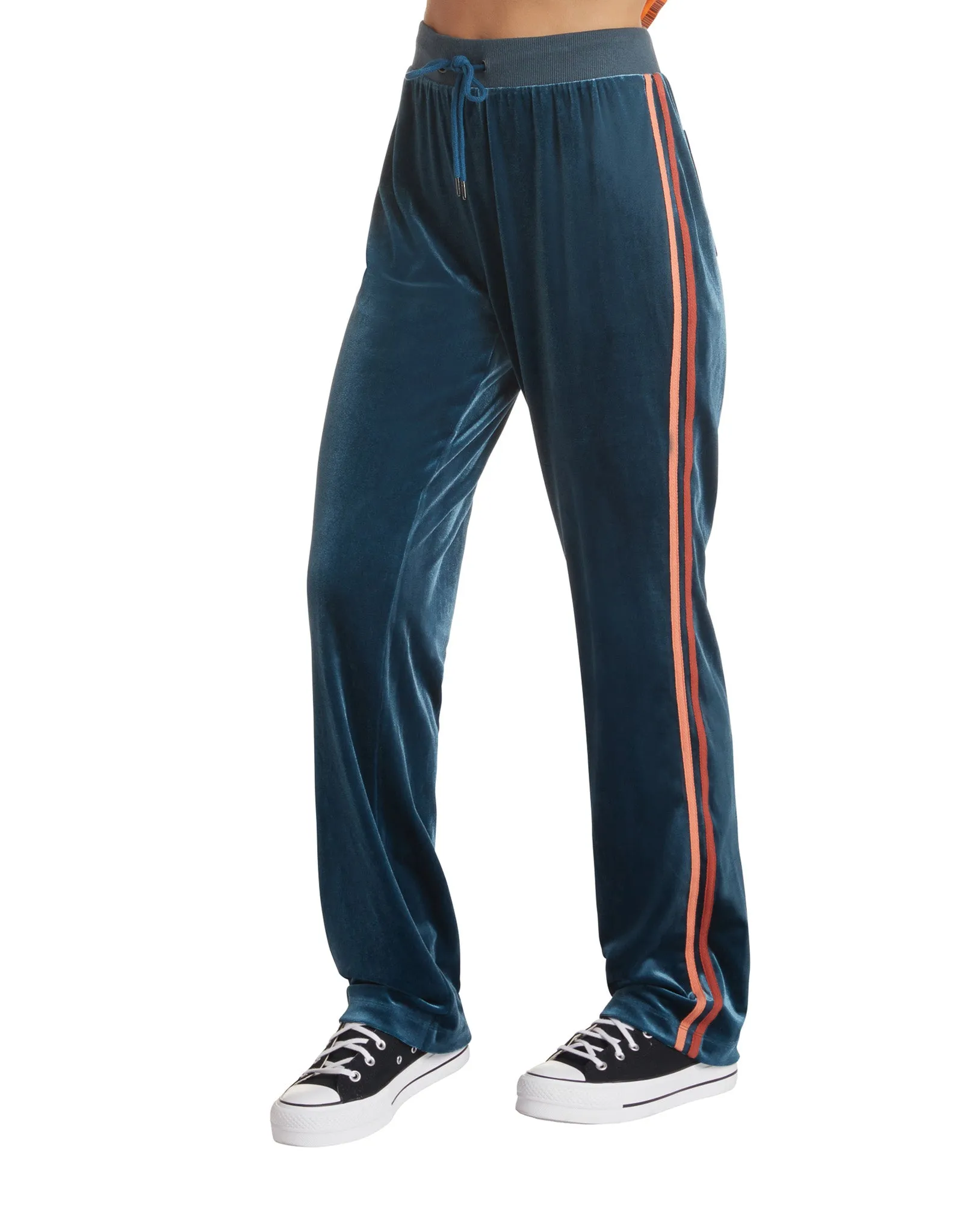 Seasons Change Mid-Rise Velour Lounge Pant - Navy