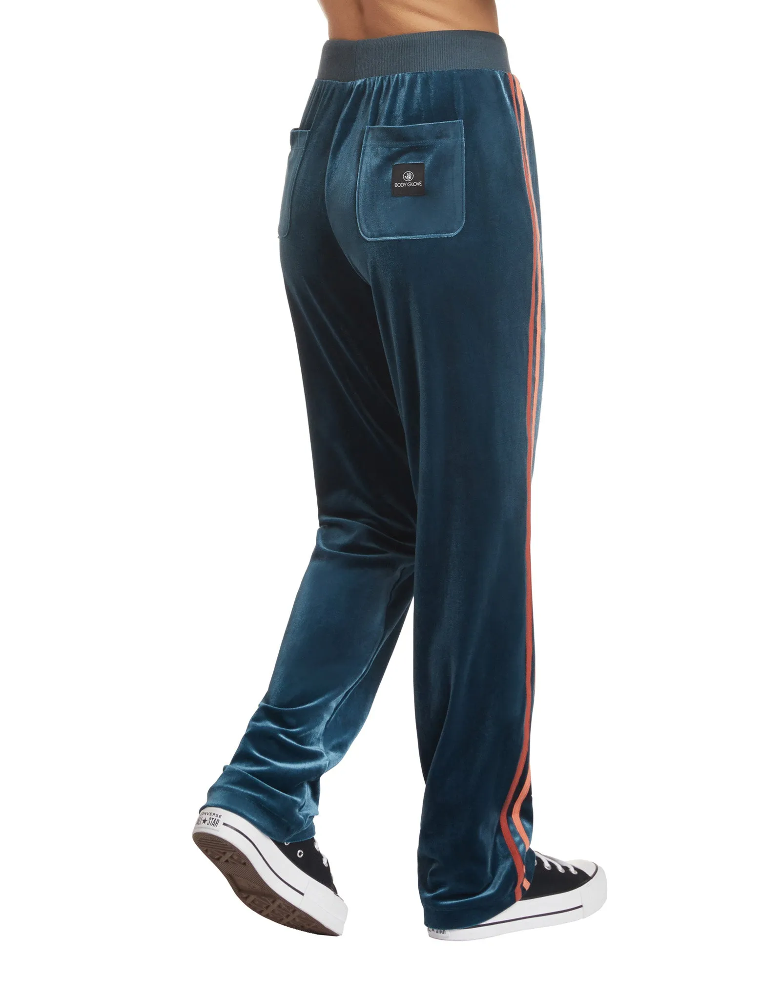 Seasons Change Mid-Rise Velour Lounge Pant - Navy