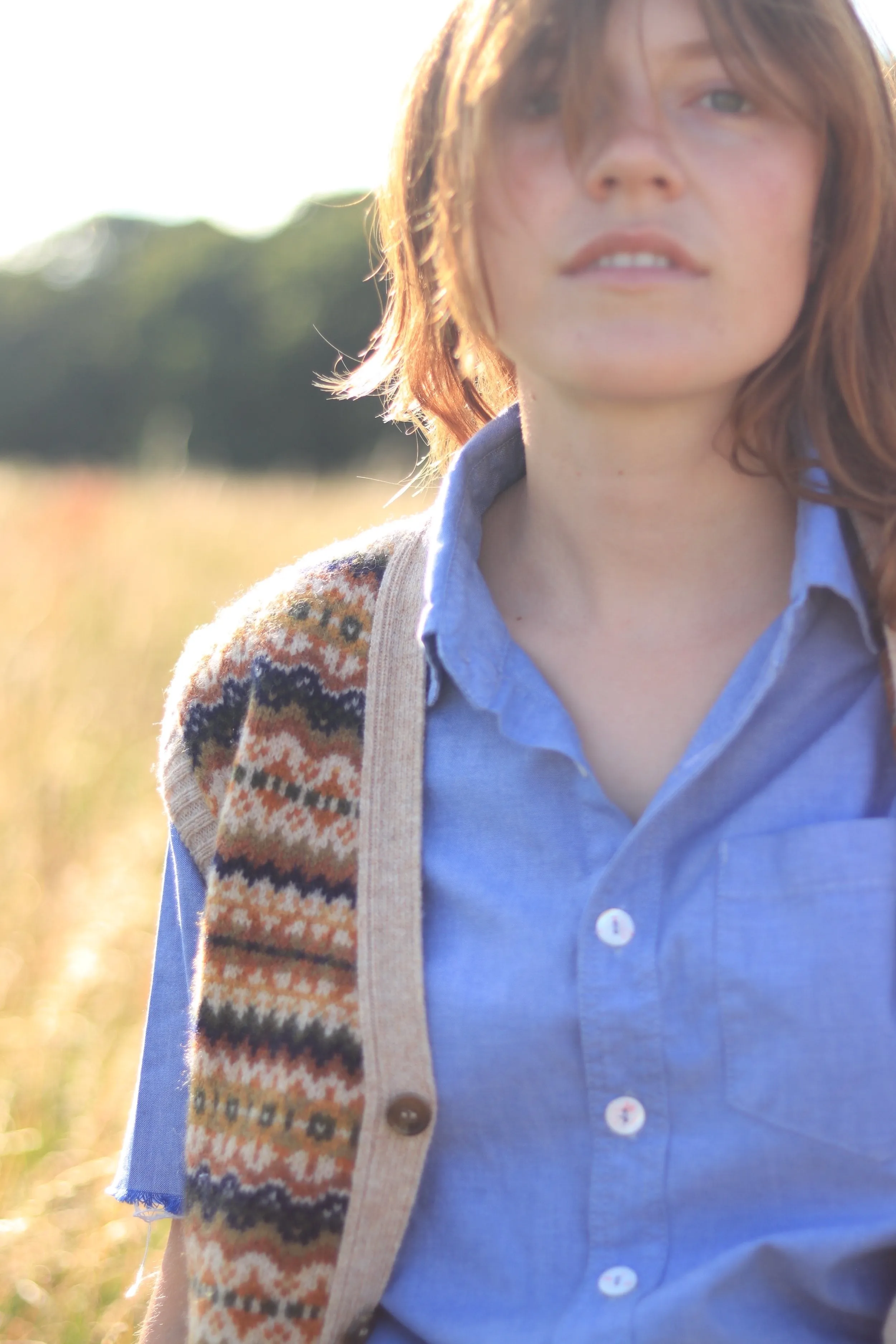 Sleeveless Fairisle Cardigan