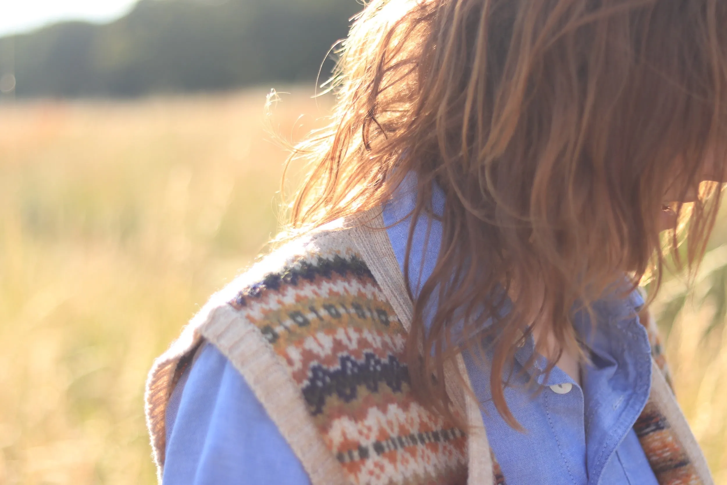 Sleeveless Fairisle Cardigan