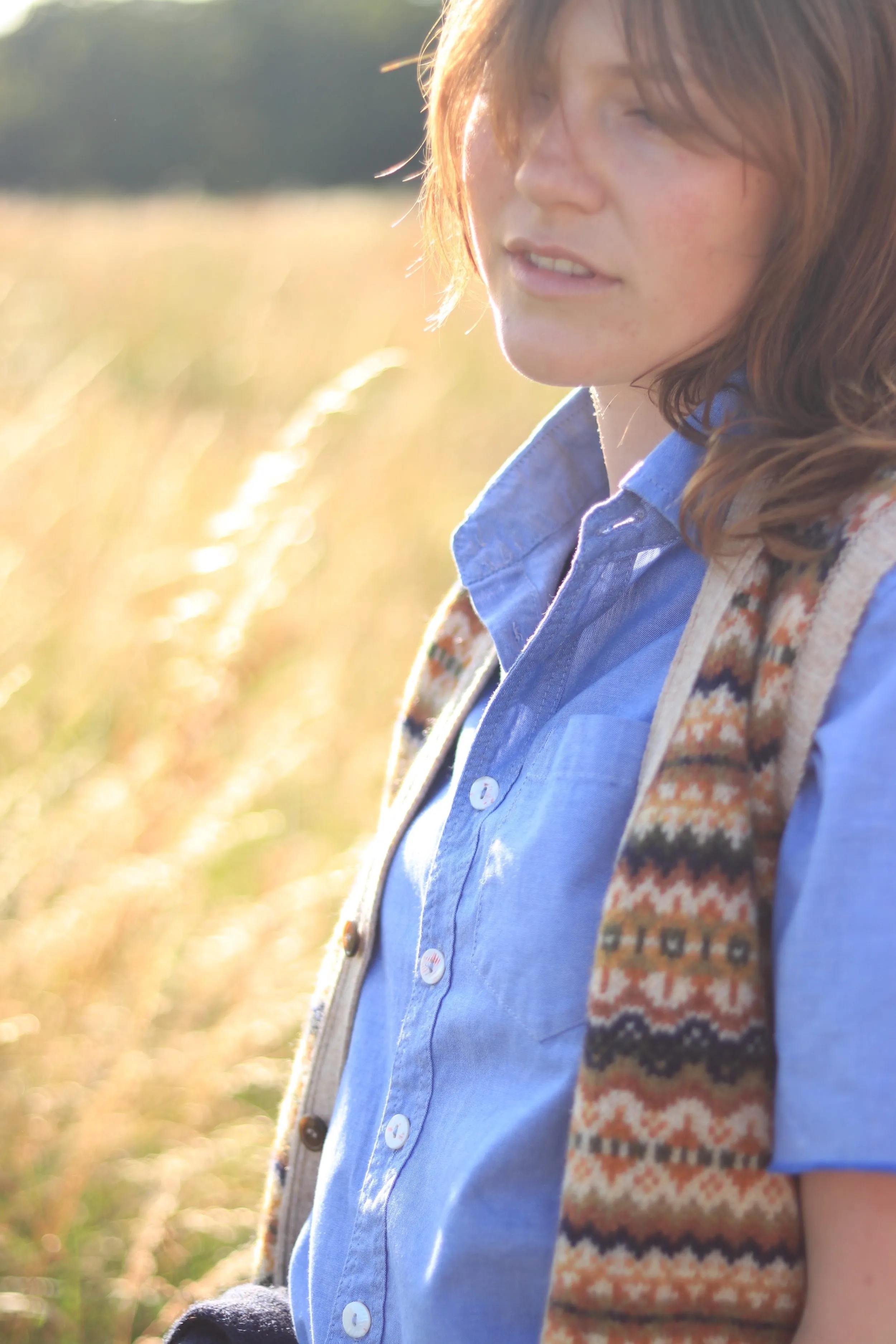 Sleeveless Fairisle Cardigan