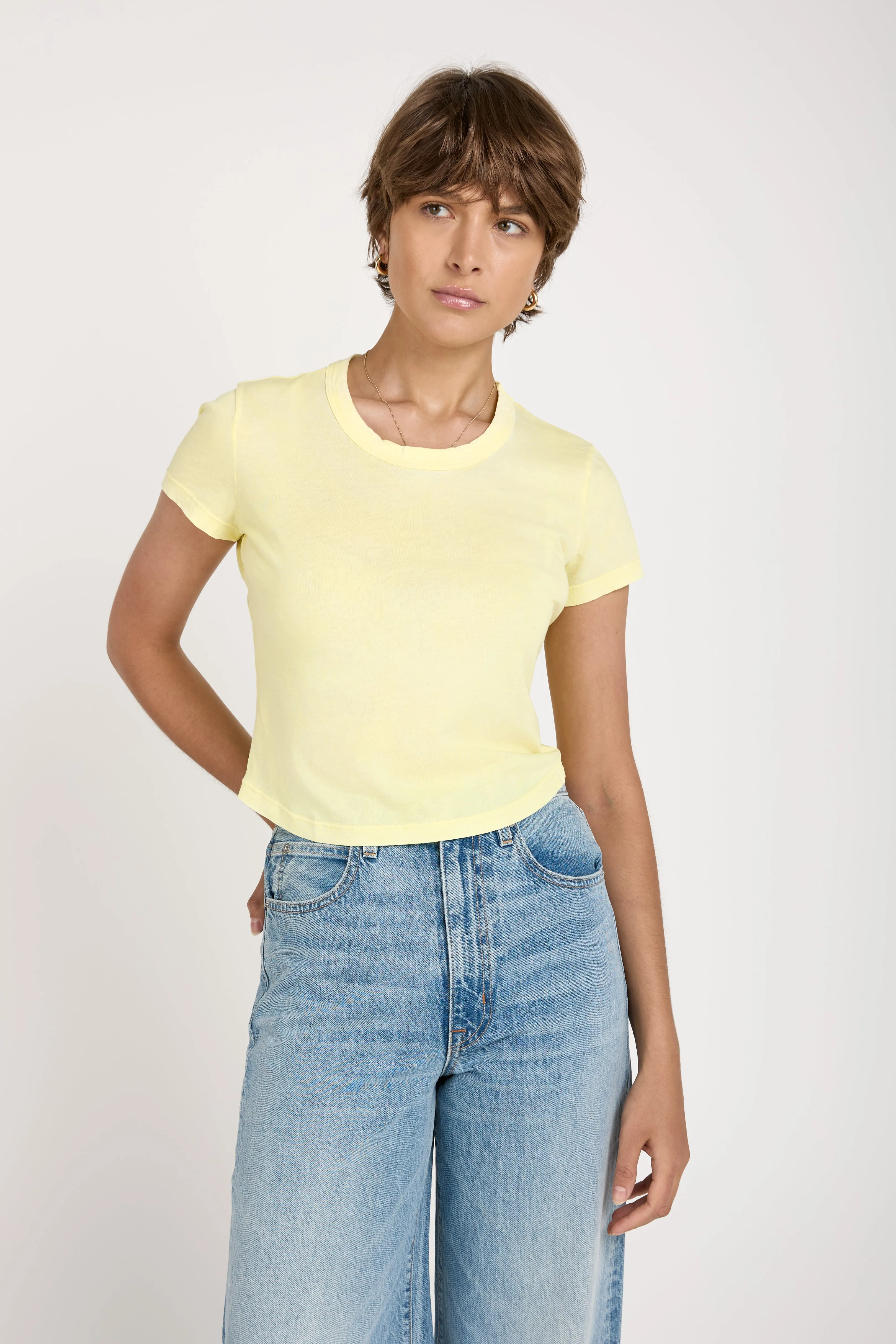 Standard Baby Tee in Vintage Lemon