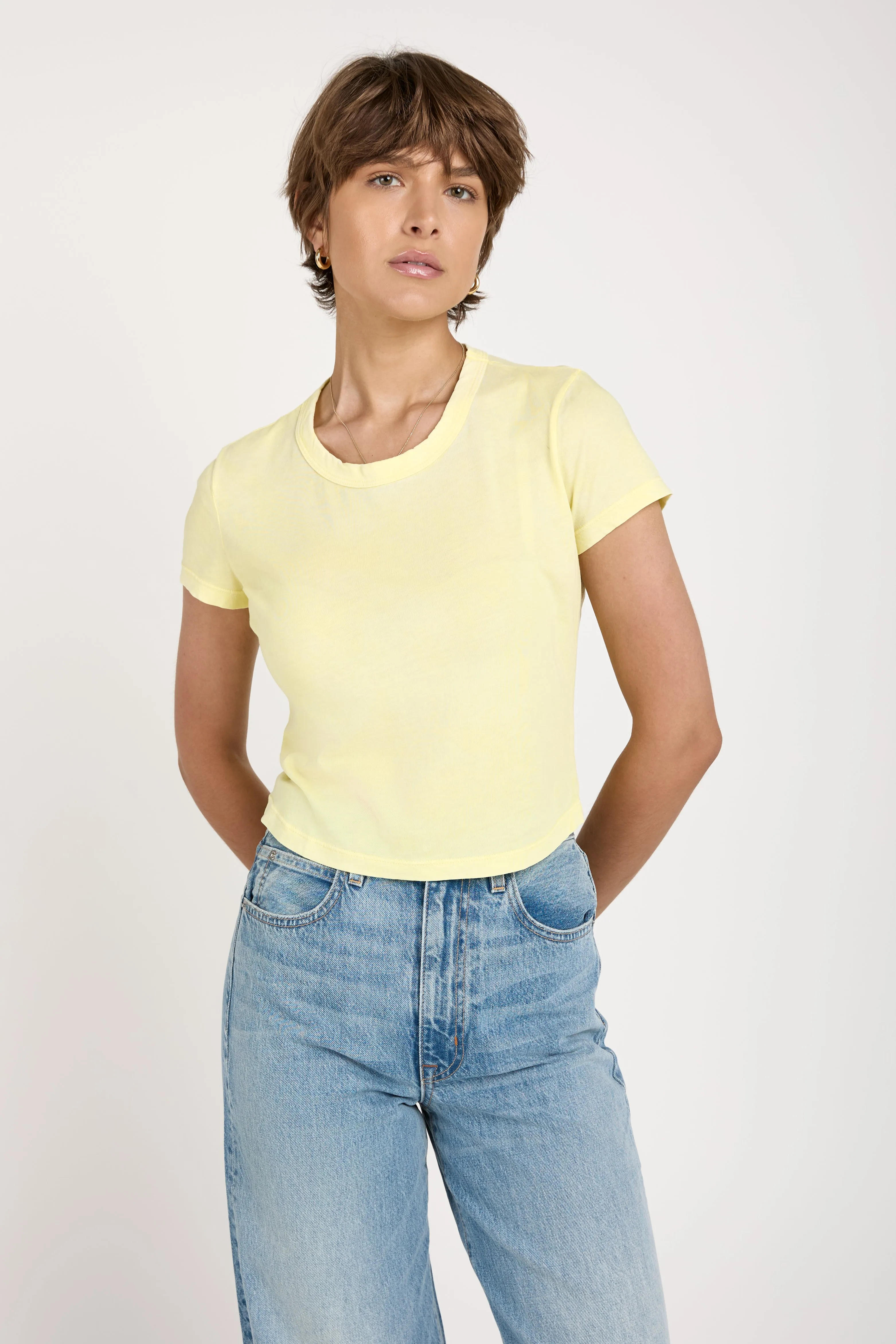 Standard Baby Tee in Vintage Lemon