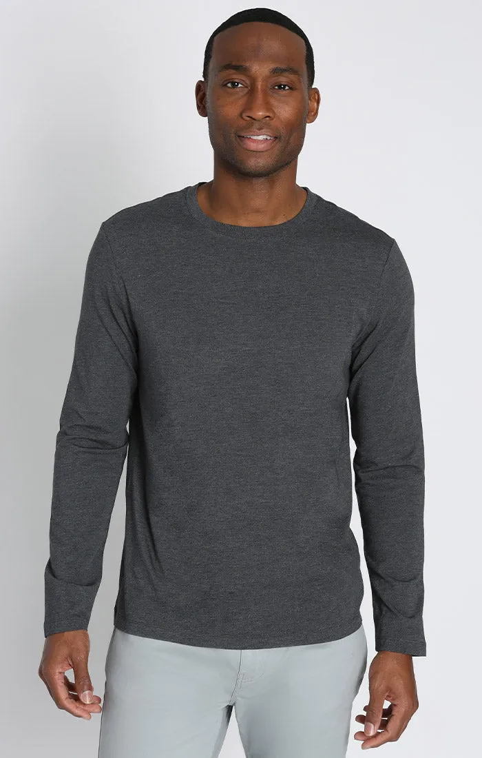 Stretch Pima Blend Crewneck Pullover