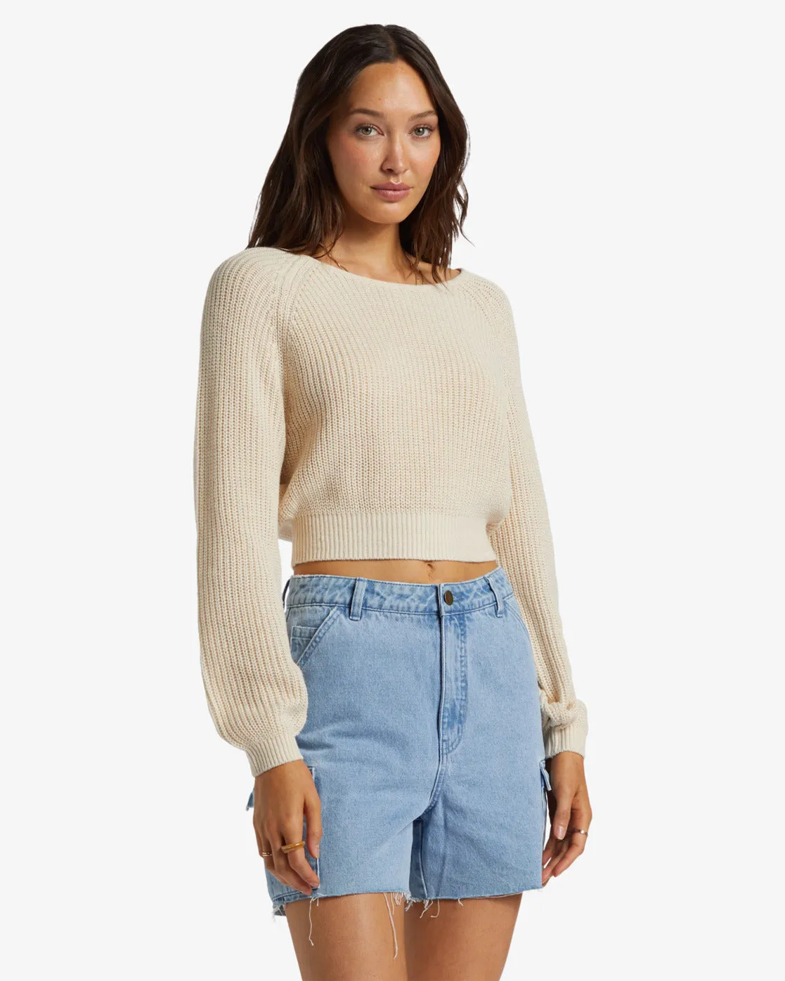 Sun Soaked V-Neck Sweater - Whitecap